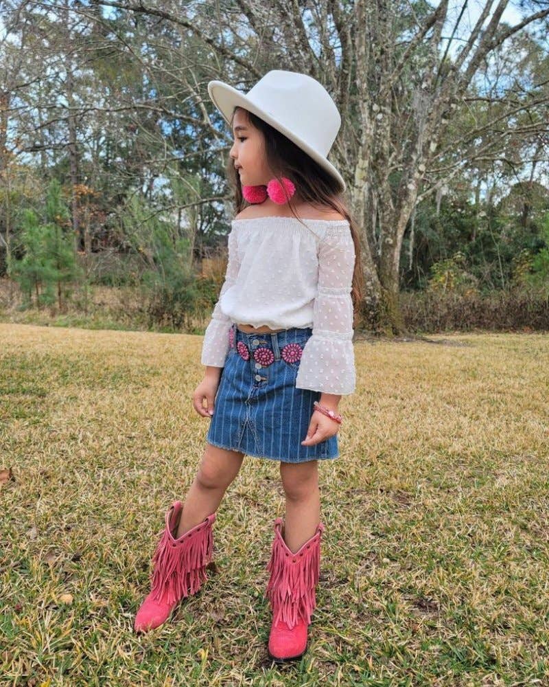 Savanna Off-the-Shoulder Dot Top | White