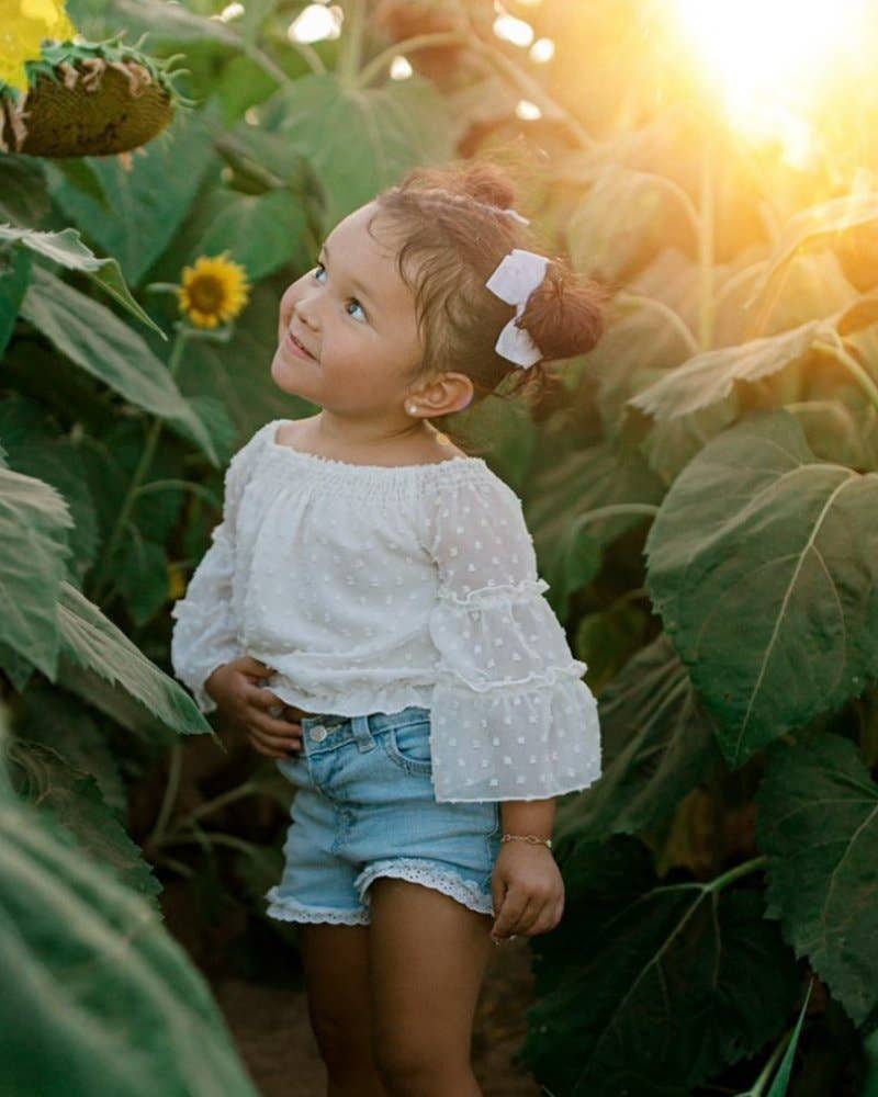 Savanna Off-the-Shoulder Dot Top | White