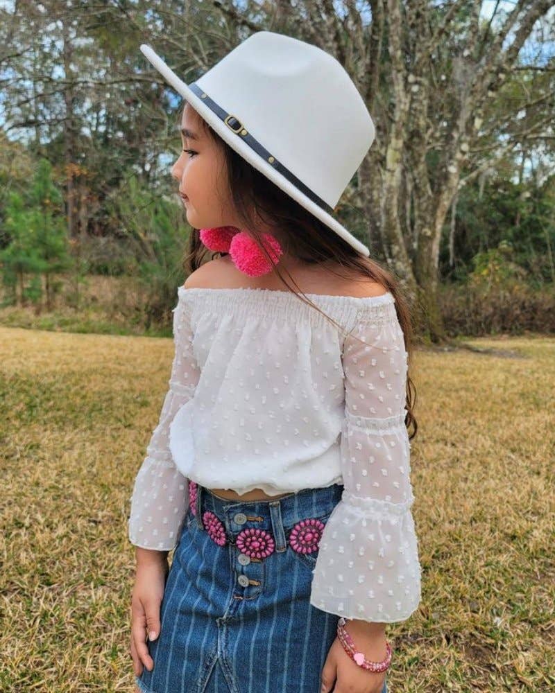 Savanna Off-the-Shoulder Dot Top | White